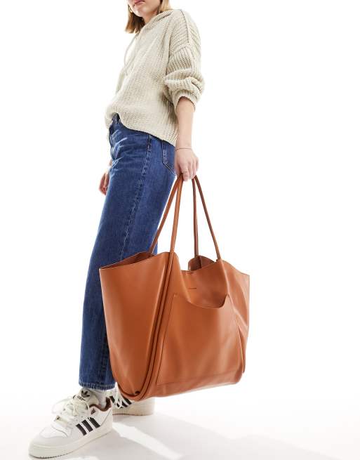 Large tan leather bag new arrivals