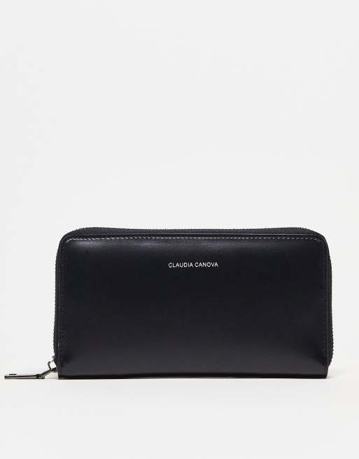 Claudia Canova large zip around wallet in black