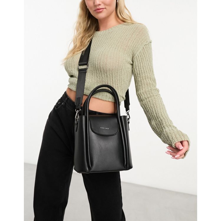 Claudia Canova Crescent Shoulder Bag in Black - ASOS Outlet