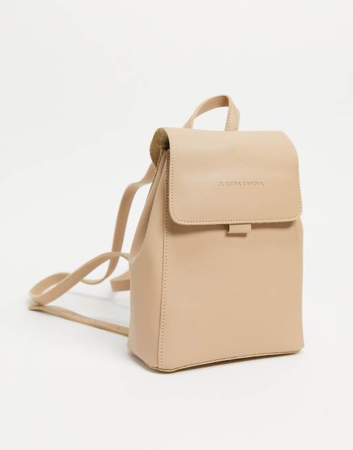 Claudia Canova mini backpack in beige ASOS