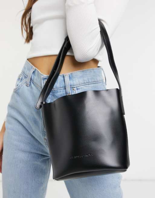 Claudia Canova mini bucket bag in black