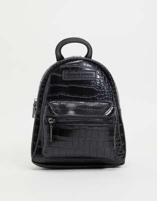 Claudia Canova Mini Mock Croc Backpack In Black ModeSens