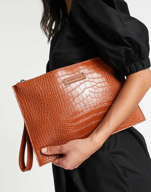 Tan clutch handbag new arrivals