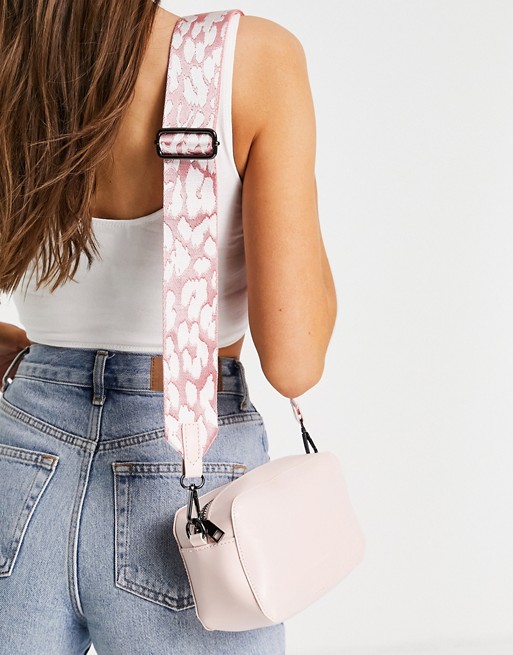 Claudia Canova printed shoulder strap shoulder bag in pink