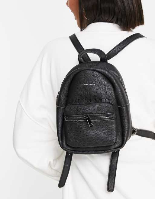 Claudia Canova – Rucksack in Schwarz mit kleiner Reißverschlusstasche