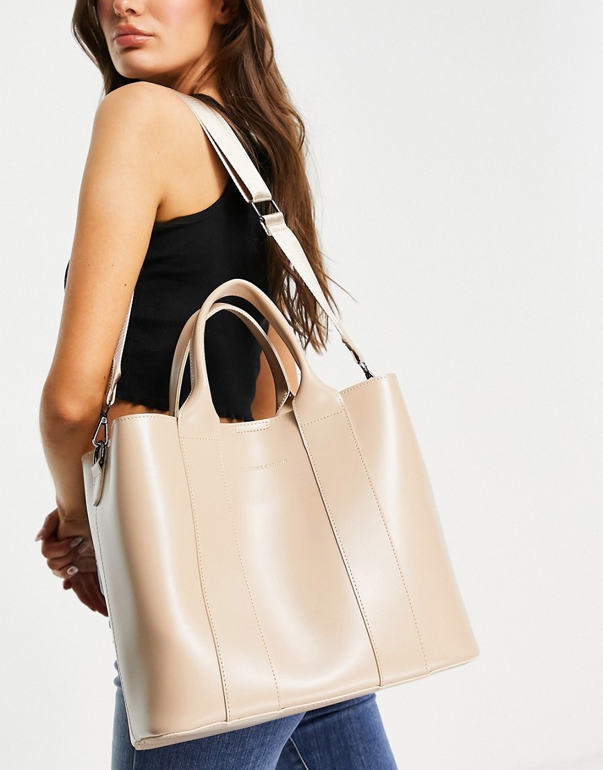 Claudia Canova shoulder strap tote in taupe-Neutral