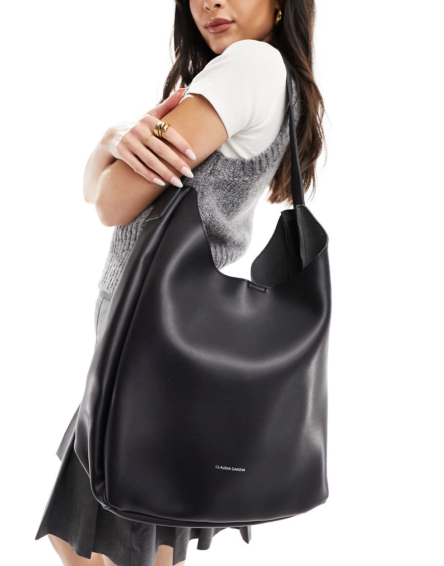 Claudia Canova slouch shoulder bag in black