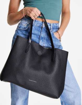 black slouch tote bag