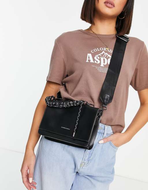 Claudia Canova top handle crossbody bag in black ASOS