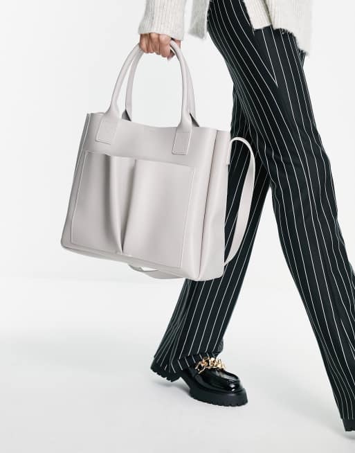 Claudia Canova - Tote met dubbel vak in stone