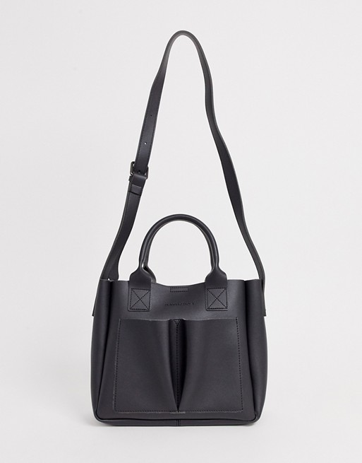 Claudia Canova twin pocket grab bag in black