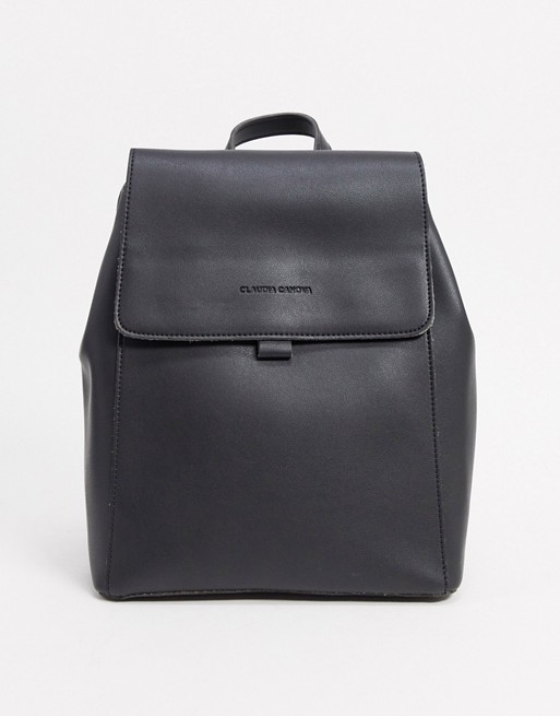 Claudia Canova Unlined Flapover Backpack in black