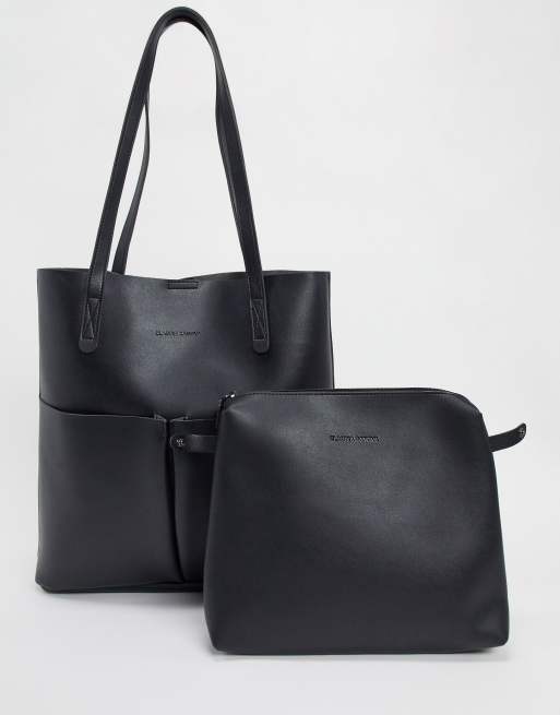 Claudia Canova Unlined Two Pocket Tote Bag