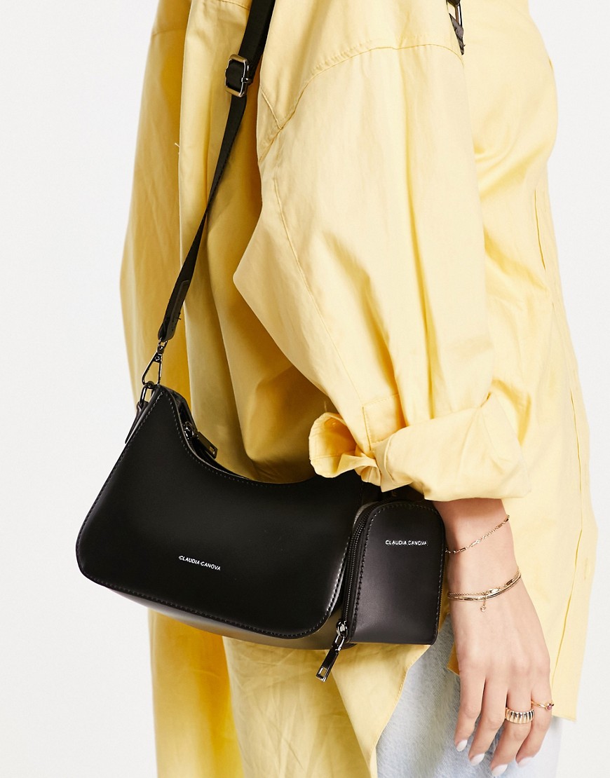 Claudia Canova utility strap shoulder bag in black