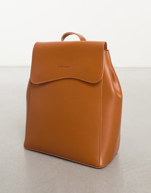 Claudia Canova Unlined Flapover Backpack Tan  Backpack 205270097-3 main image 3