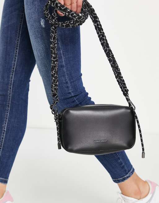 Claudia Canova wide strap crossbody bag in black