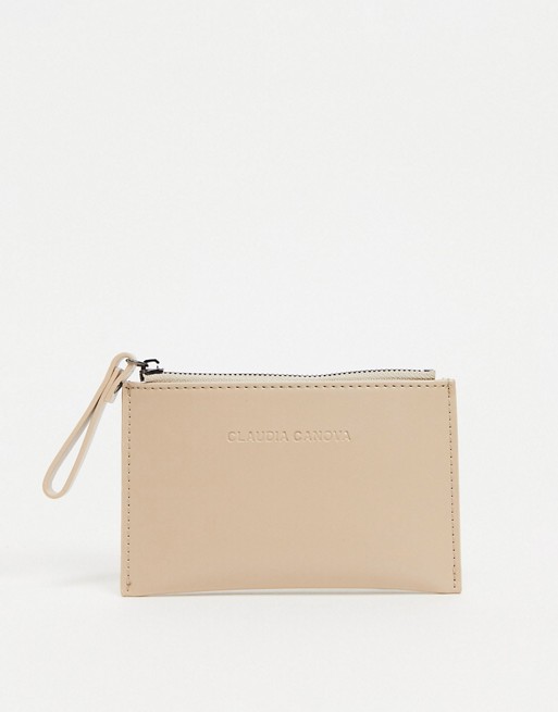 Claudia Canova wrist strap wallet in taupe