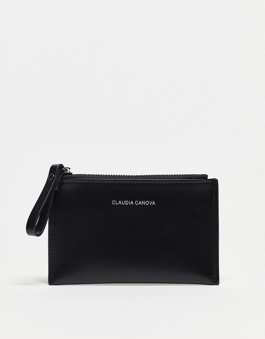 Claudia Canova zip top card holder in black