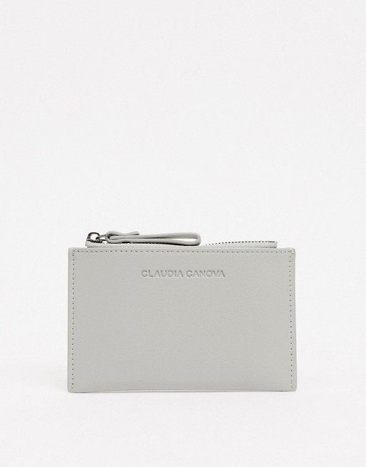 Claudia Canova zip top card holder in grey