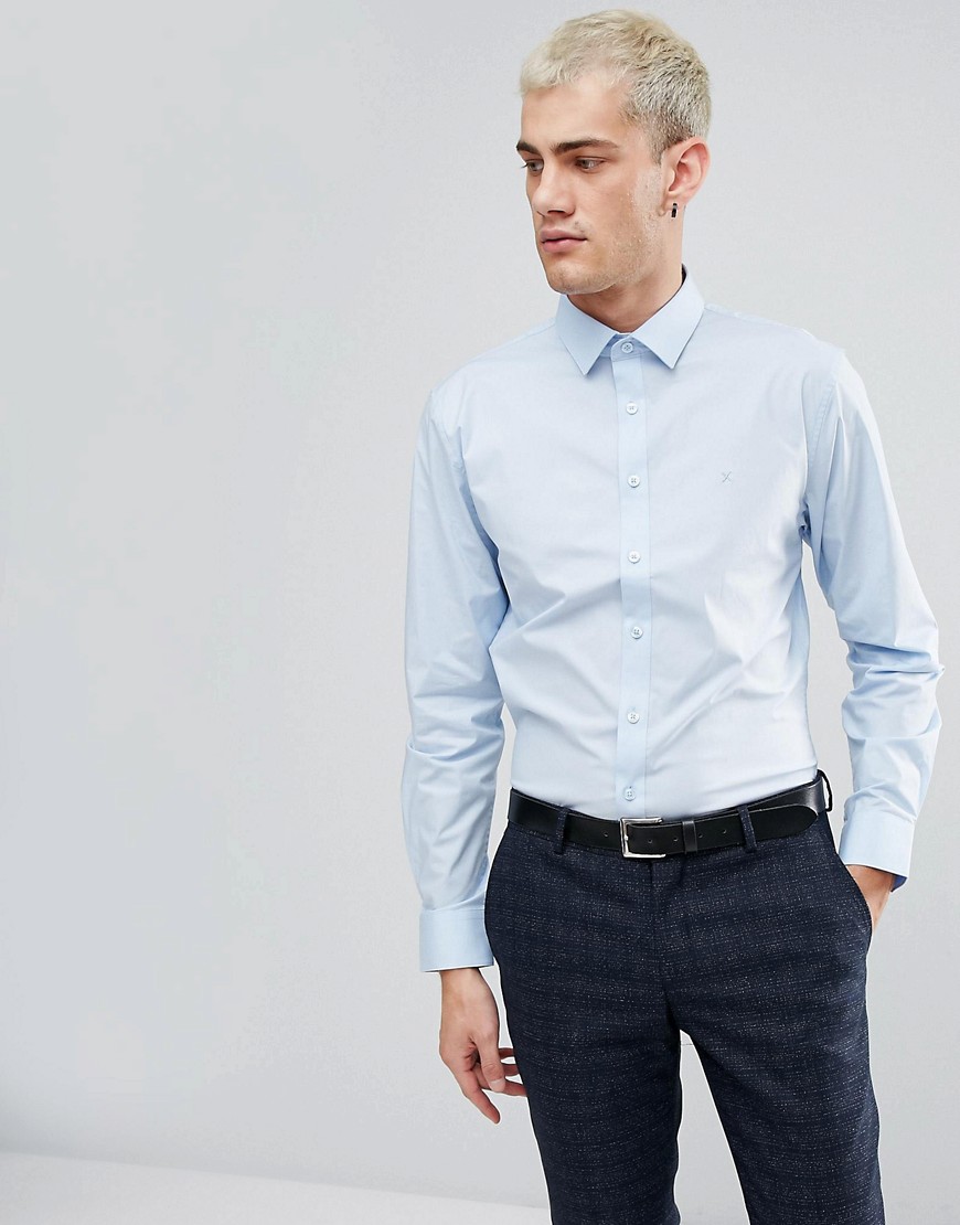 Clean Cut Copenhagen – Poplinskjorta i högkvalitativ bomull-Blå