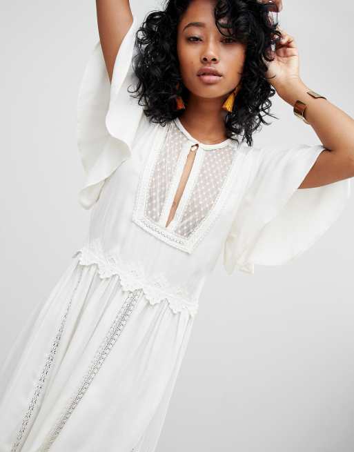 Cleobella Boho Lace and Mesh Maxi Dress ASOS