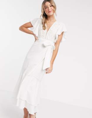 white midi dress