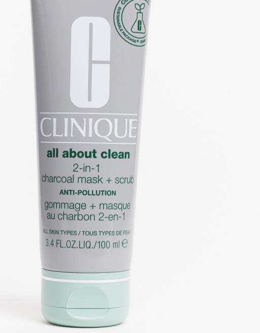 Clinique – All About Clean – 2-i-1 ansiktsmask med kol + skrubb 100ml, 2 av 4