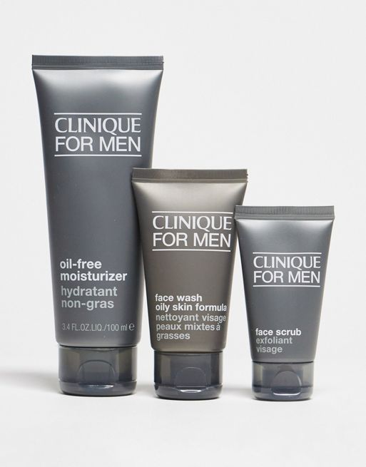  Clinique For Men – Skincare Essentials – Hautpflege-Geschenkset für Herren für fettige Haut (22% Ersparnis)