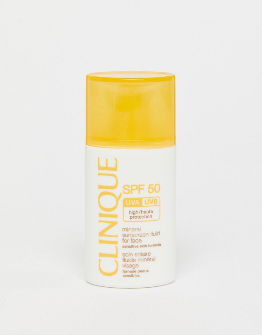 Clinique - Minerale zonnebrandvloeistof voor het gezicht SPF 50 30ml-Zonder kleur