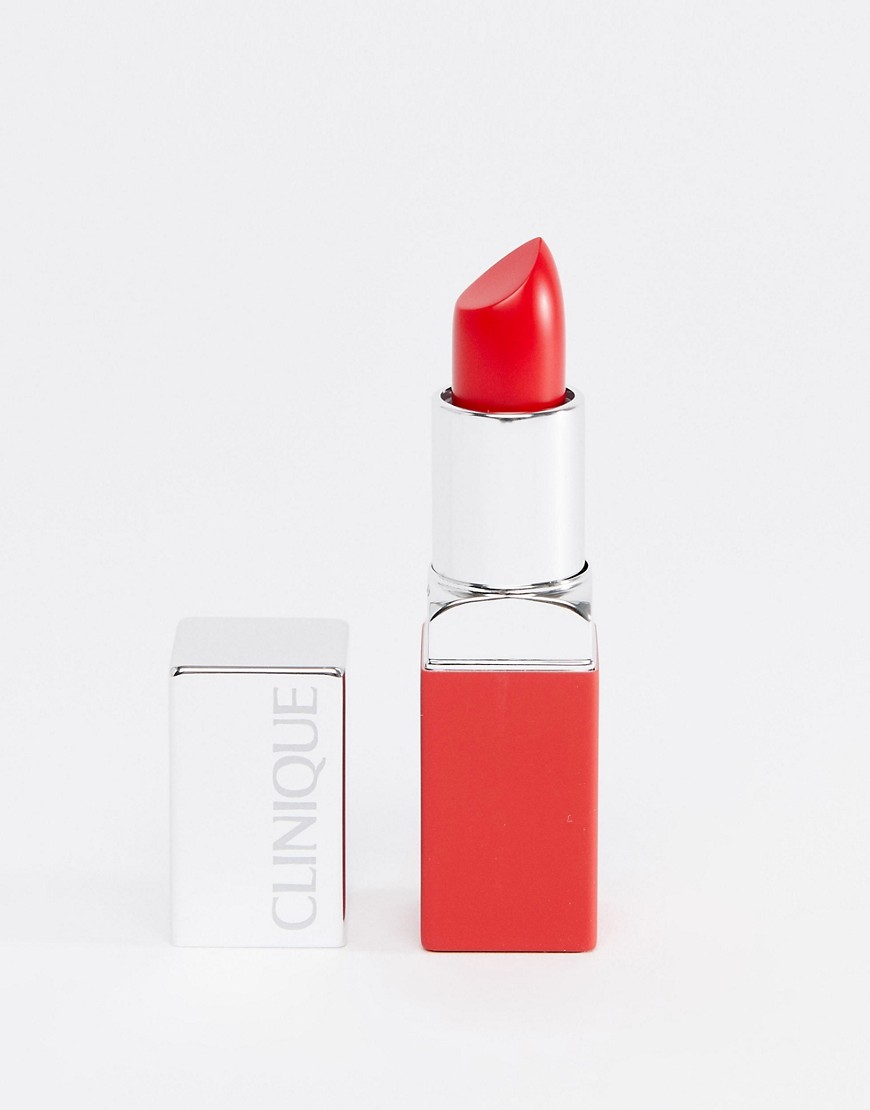 Clinique Pop – Lackad läppfärg + primer – Ruby Pop-Röd