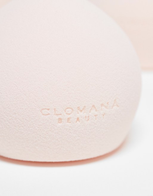 Clomana Beauty - Marshmallow - Lot de 4 éponges de maquillage, 2 de 3