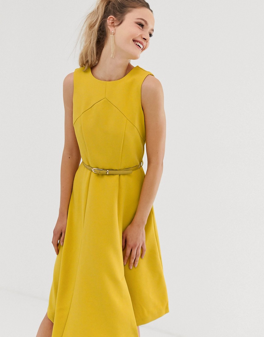Closet asymmetric hem dress-Yellow