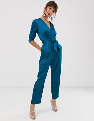 asos teal jumpsuit