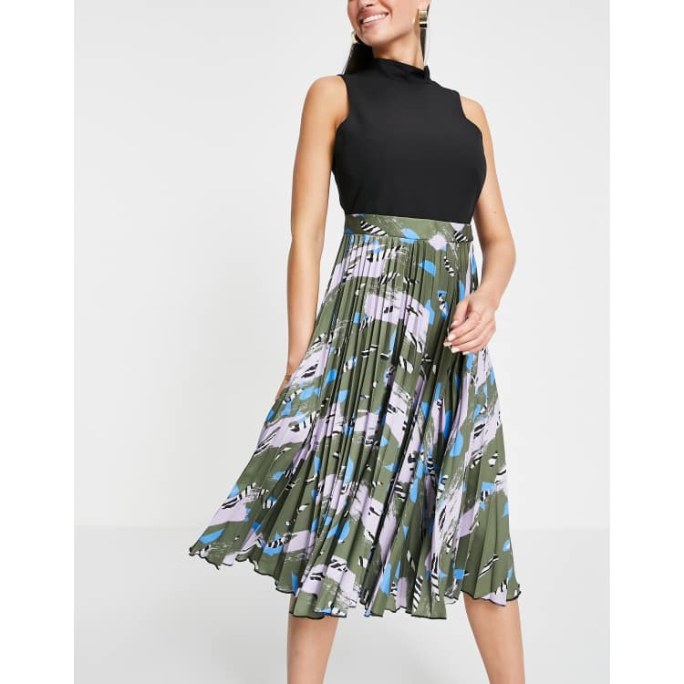 Gold pleated skirt asos best sale