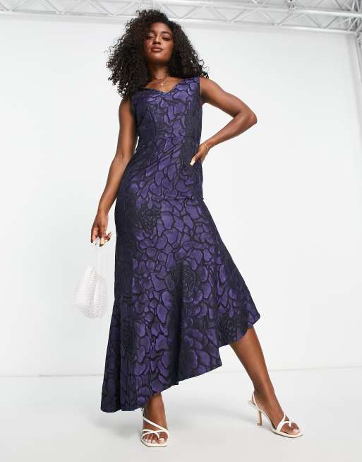 Asos purple lace outlet dress