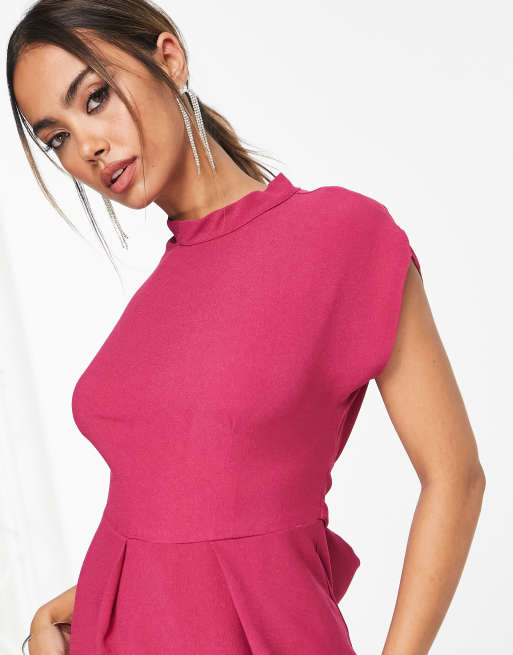 Closet London – Bärfärgad miniklänning med knytskärp i midjan, 3 av 4