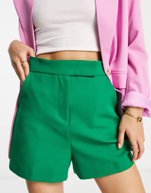 Green hot sale dress shorts