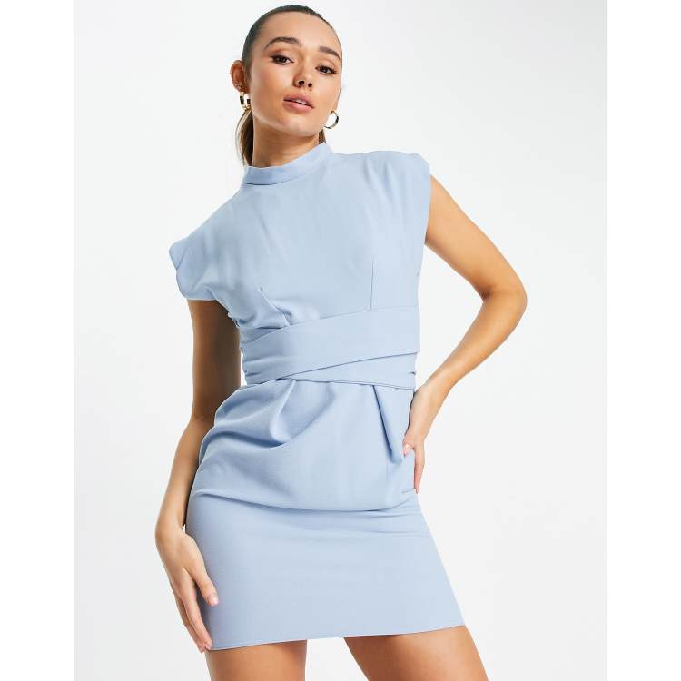 Powder blue sheath dress sale