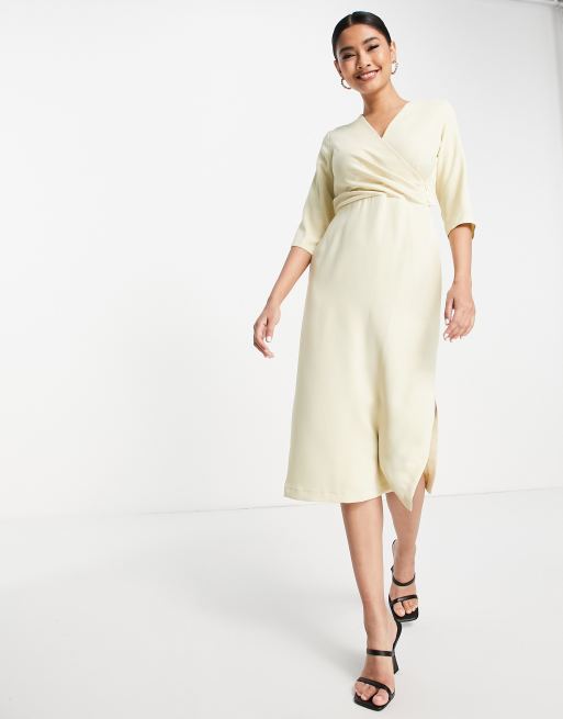 Side button hot sale wrap dress