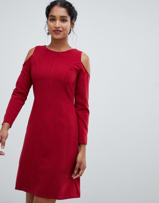 Cold shoulder outlet a line dress