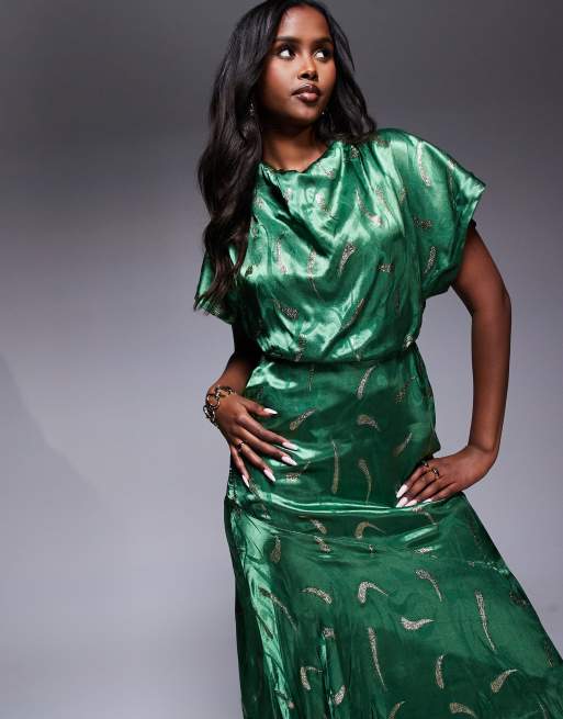 closet london green dress Rent Closet London Lime Green Floral Print Pleated Shirt Dress main image 0