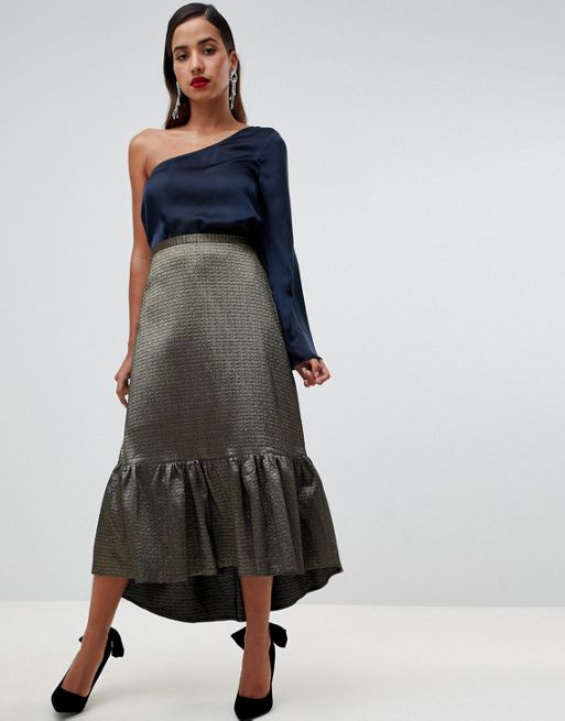 Closet London frill high low skirt | ASOS