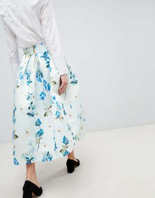 closet collar full skirt midi dress