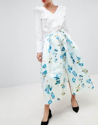 closet collar full skirt midi dress
