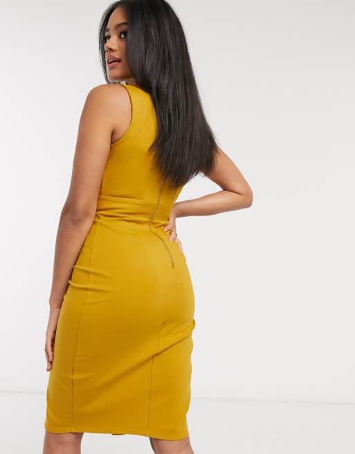 Lipsy mustard 2024 dress sale