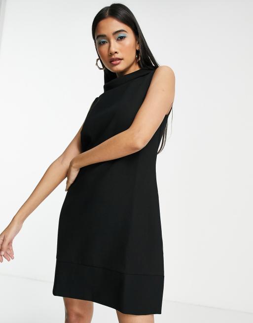 Petite black discount shift dress uk