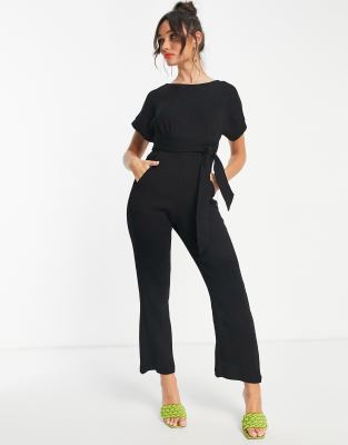 Closet London kimono sleeve jumpsuit in black