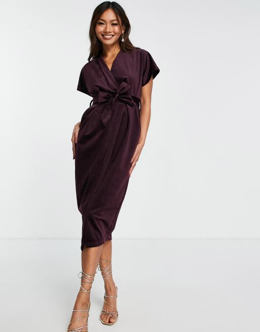 Kimono sleeve midi store dress