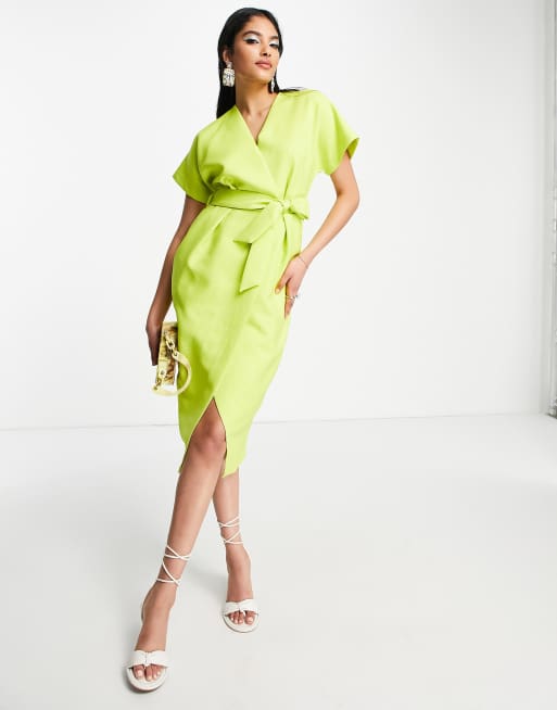 Asos kimono hot sale wrap dress