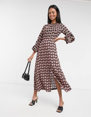 long sleeve midaxi dress